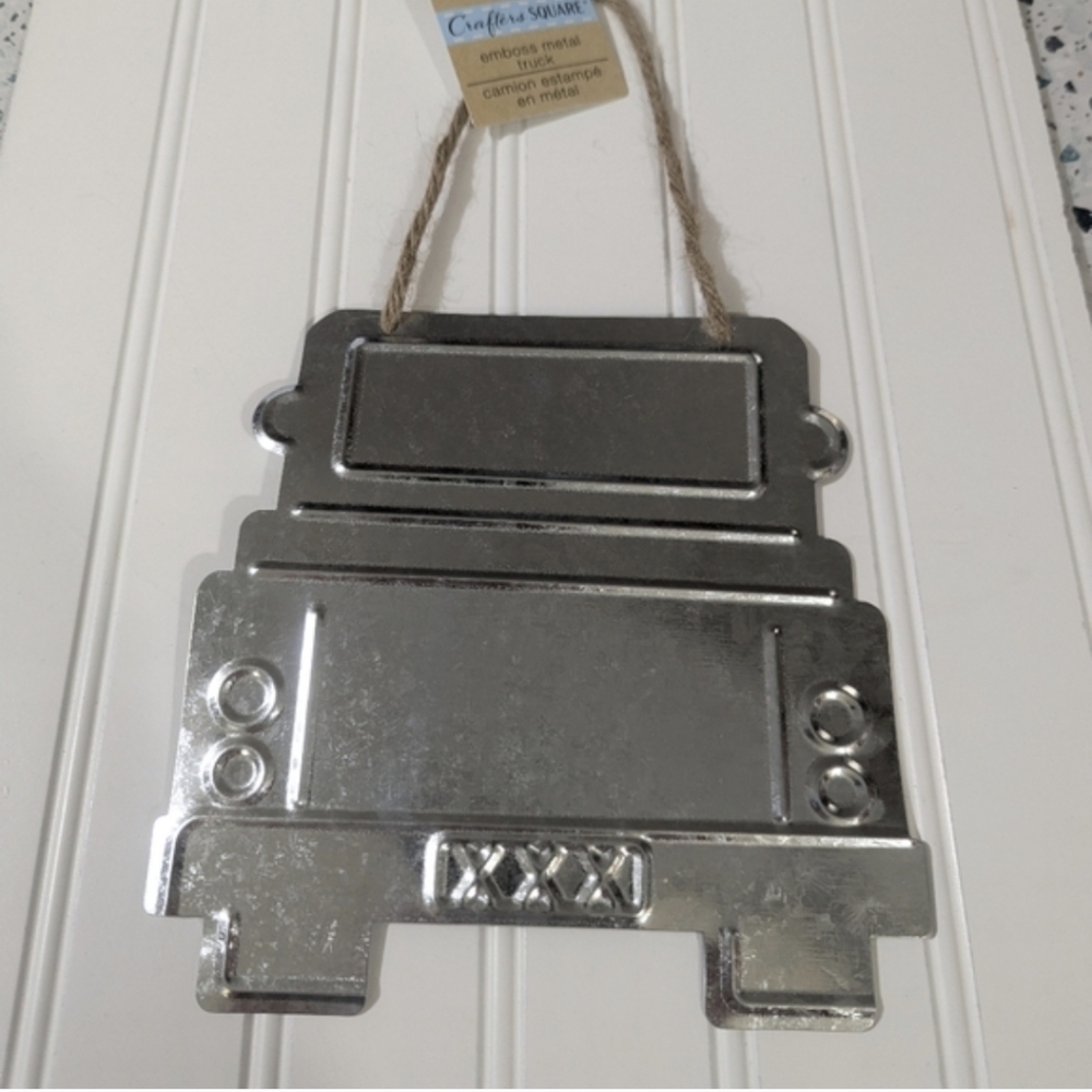 Lot of 4 Metal Tin Jeep Truck Rear Blank for Crafting Wall Hanger Man Cave Decor